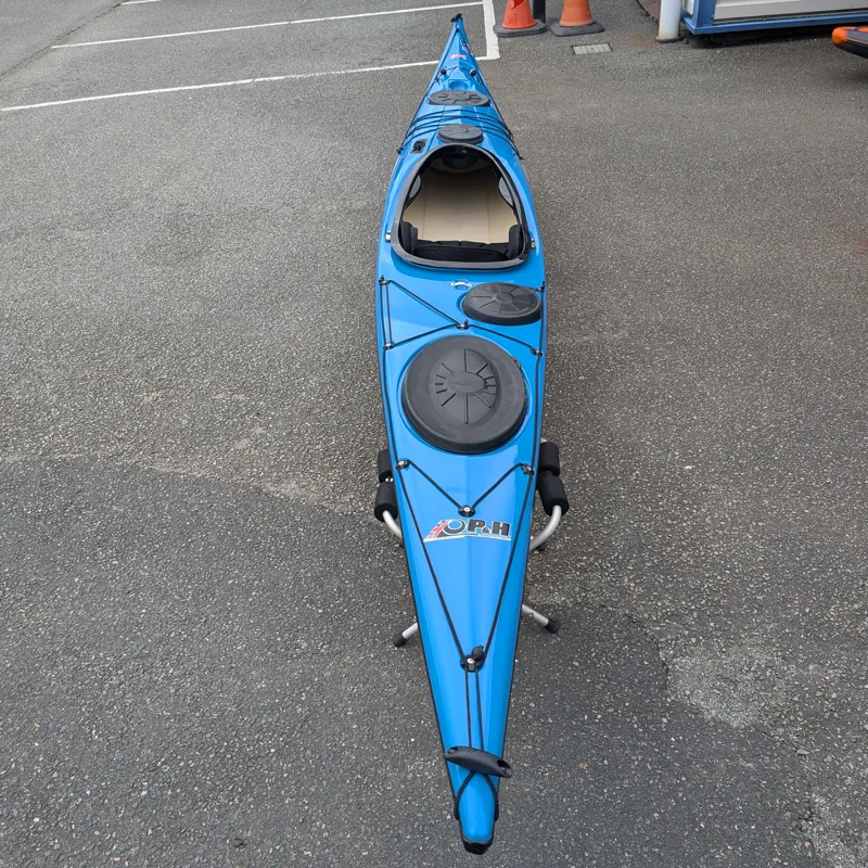 P and H Volan 160 Sea Kayak Classic Construction Anchusa Blue-2