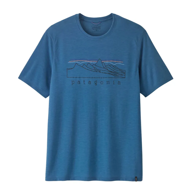 Patagonia Cap Cool Daily T Stratapeaks Men's Aquatic Blue