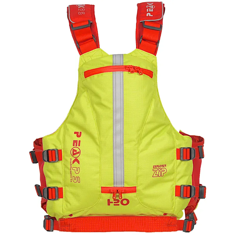 Peak PS Explorer Zip PFD Womens - Lime / Red Bouyancy Aid-1
