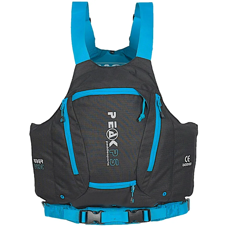 Peak PS River Vest Mens PFD - Black Bouyancy Aid for Kayak Canoe and SUP