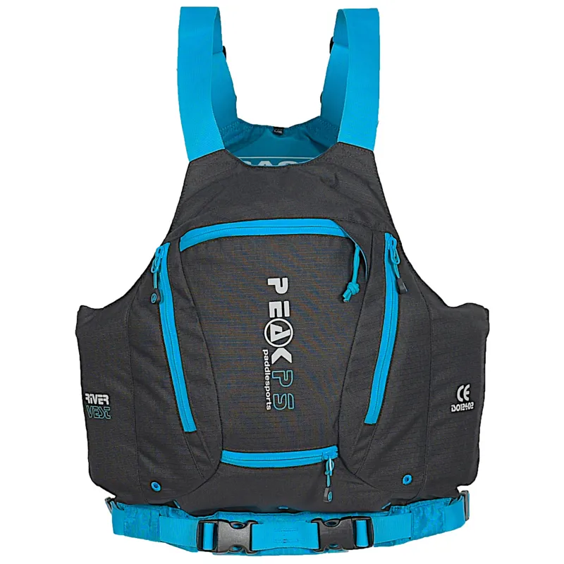 Peak PS River Vest Women's PFD - Black Bouyancy Aid for Kayaking Canoeing SUP