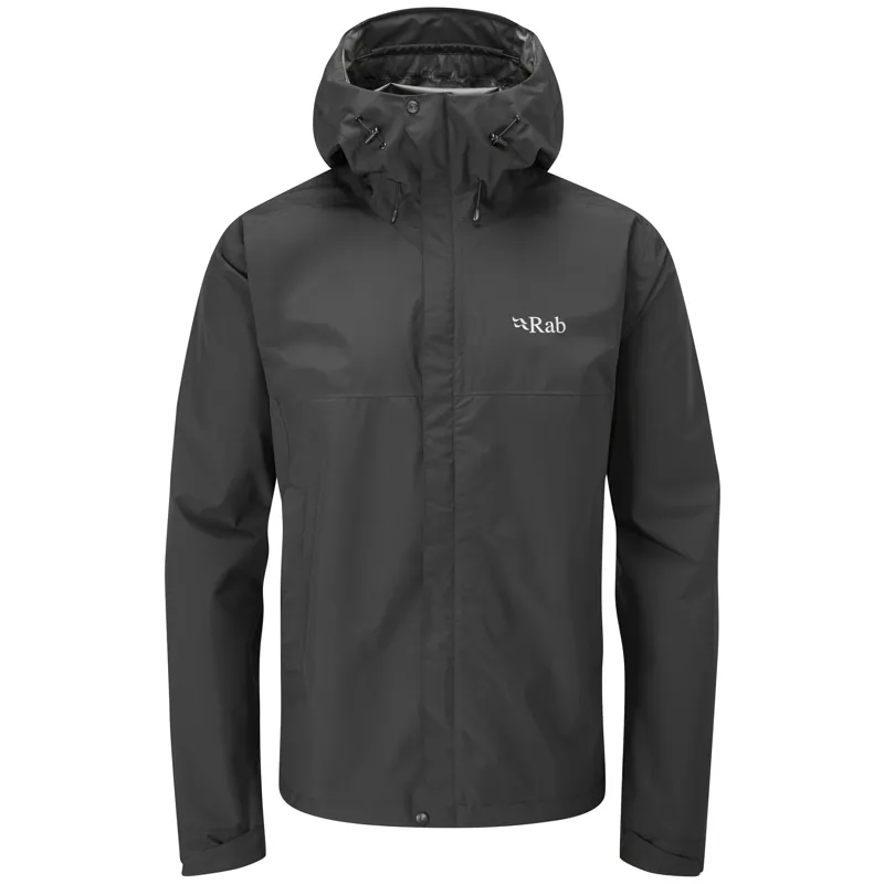2024 Rab Downpour Eco Men's Waterproof Jacket Black