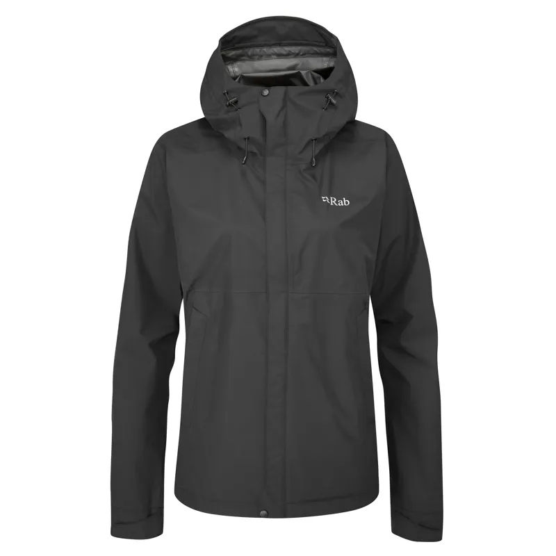 Rab Downpour Eco Jacket Women's Black Waterproof Jacket