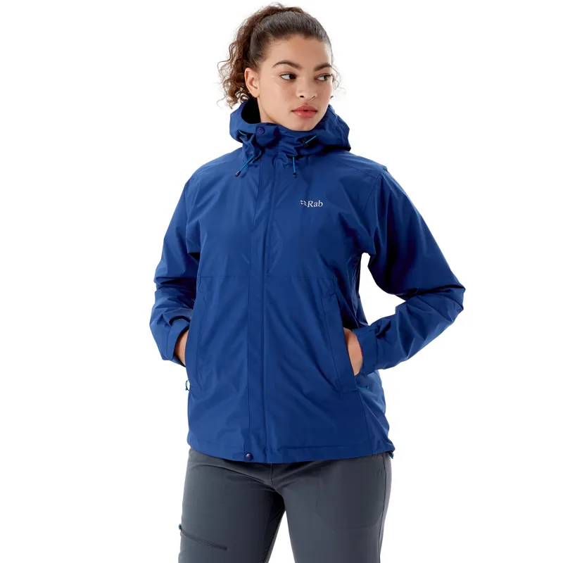 Rab Downpour Eco Women's Waterproof Jacket Nightfall Blue-1