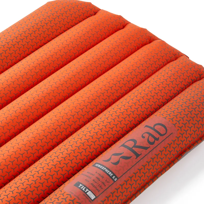 Rab Ionosphere 5.5 Unisex Insulated Sleeping Mat Firecracker Orange-3