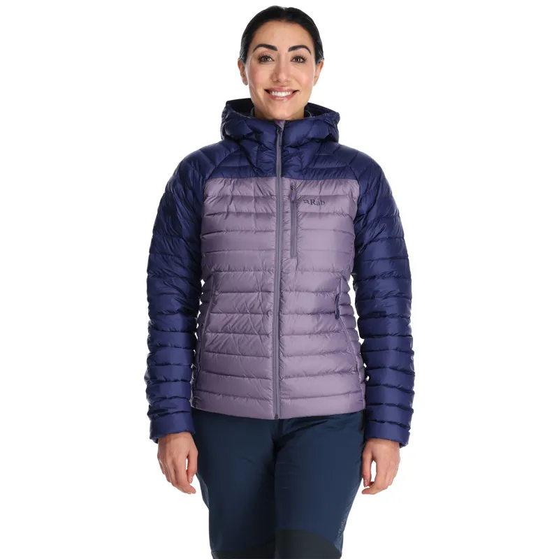 2023 Rab Microlight Alpine Jacket Womens Patriot Blue / Purple Sage-1