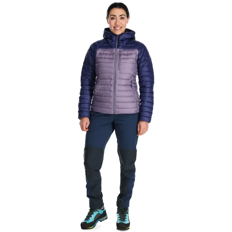 2023 Rab Microlight Alpine Jacket Womens Patriot Blue / Purple Sage-3