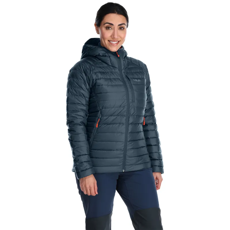 Rab Microlight Alpine Long Jacket Women's Orion Blue Down Jacket-1