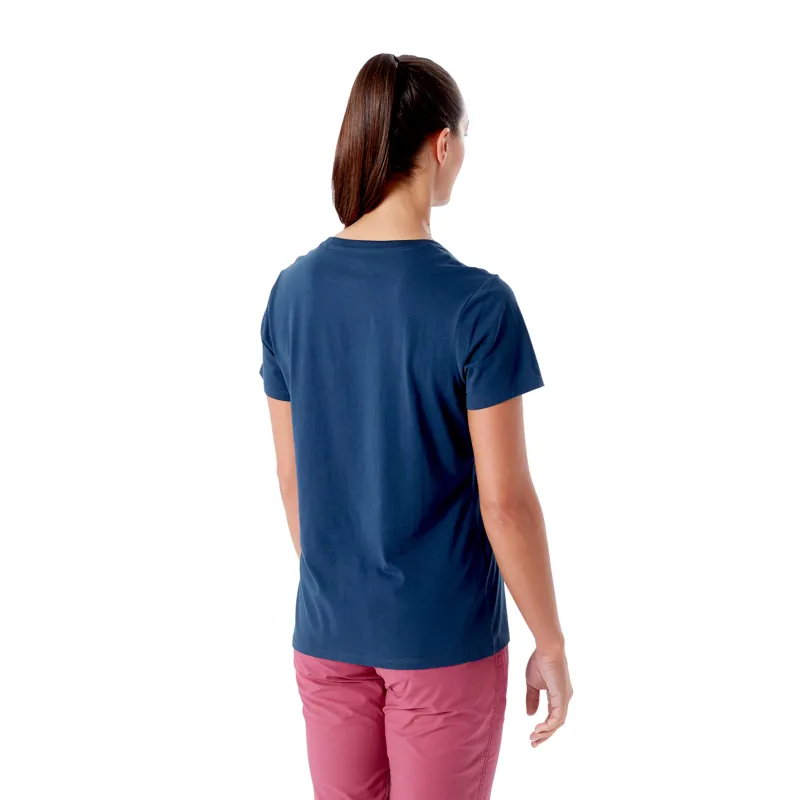 Rab Stance 3 Peaks Tee Womens - Deep Ink Organic Cotton T-Shirt-2