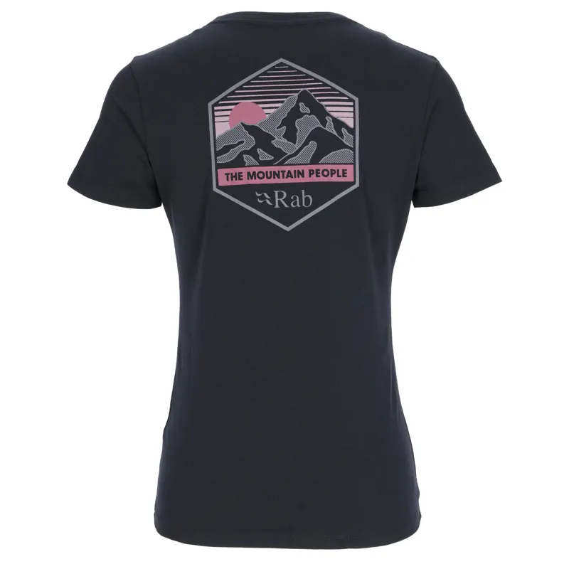 Rab Stance Mountain Peak Tee Beluga - Women's Organic Cotton T-Shirt
