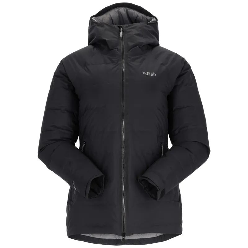 Rab Valiance Jacket Womens Black - Waterproof Down Insulated Jacket