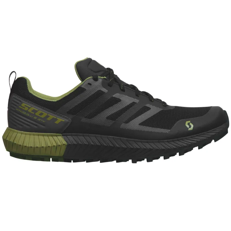 SCOTT Kinabalu 2 GTX Shoe - Men's Trail Running Shoe Black / Mud Green Goretex-1