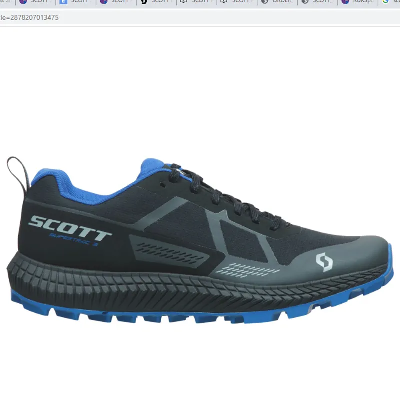 SCOTT Supertrac 3 Shoe - Men's Mountain Running Shoe Black / Storm Blue-2