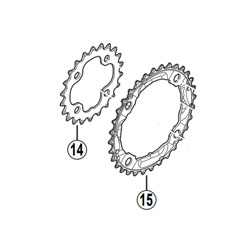 Shimano FC-M590 Chain Ring Inner and Middle Rings for Triple Chainset