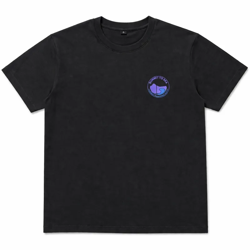 Summit to Sea South Stack Radio Wave T-Shirt Unisex Black-1