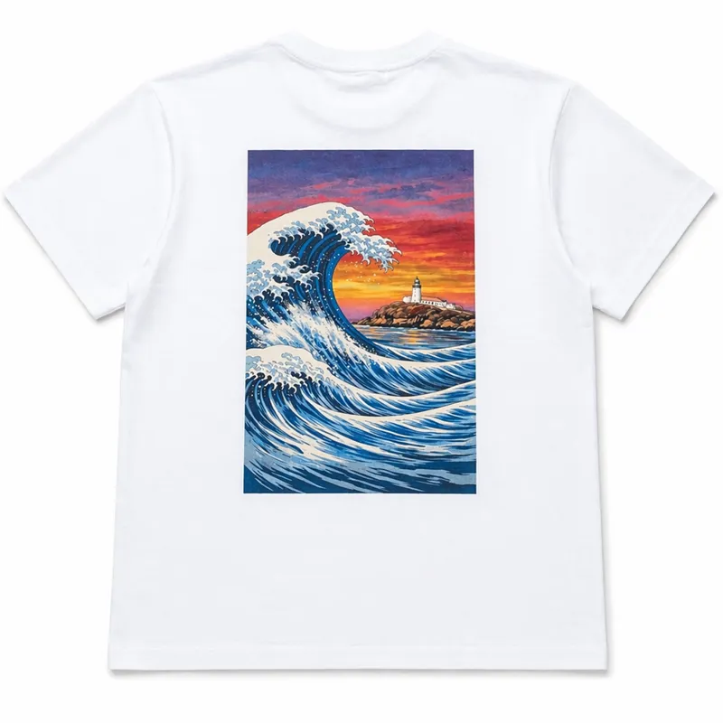Summit to Sea South Stack Wave T-Shirt White