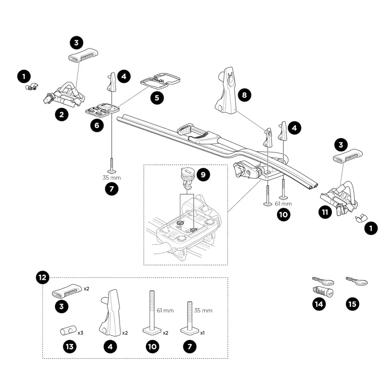 Thule Front Wheel Holder Assembly - ProRide 598-1
