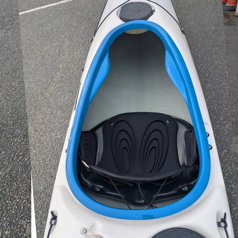 Valley Genesis 15.1 Composite Sea Kayak White Deck Alpha Jewels Grey Hull Blue Seam-4