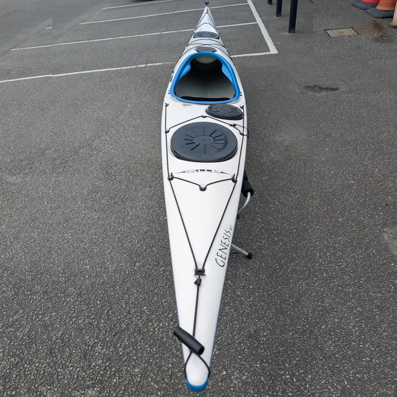 Valley Genesis 15.1 Composite Sea Kayak White Deck Alpha Jewels Grey Hull Blue Seam-3