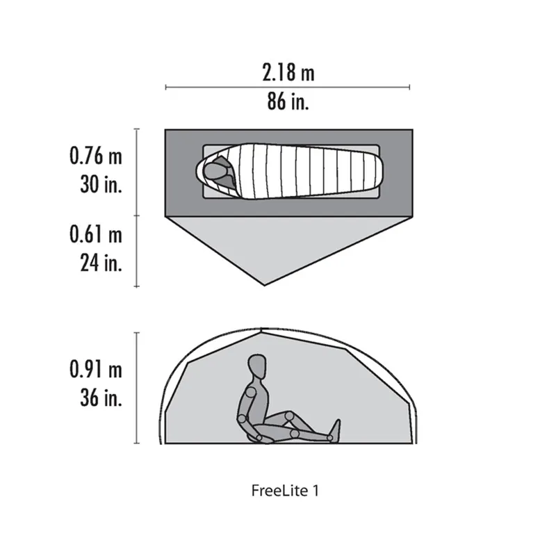 MSR Freelite 1 Lightweight Tent - Green Flysheet-1