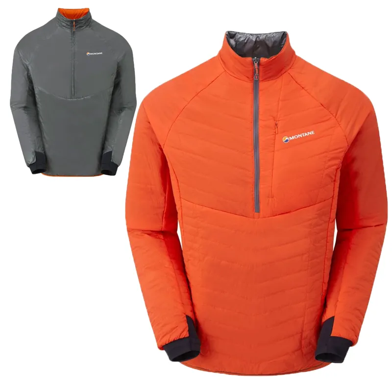 Montane Fireball Verso Pull-On - Red - Reversible Insulated Running Top