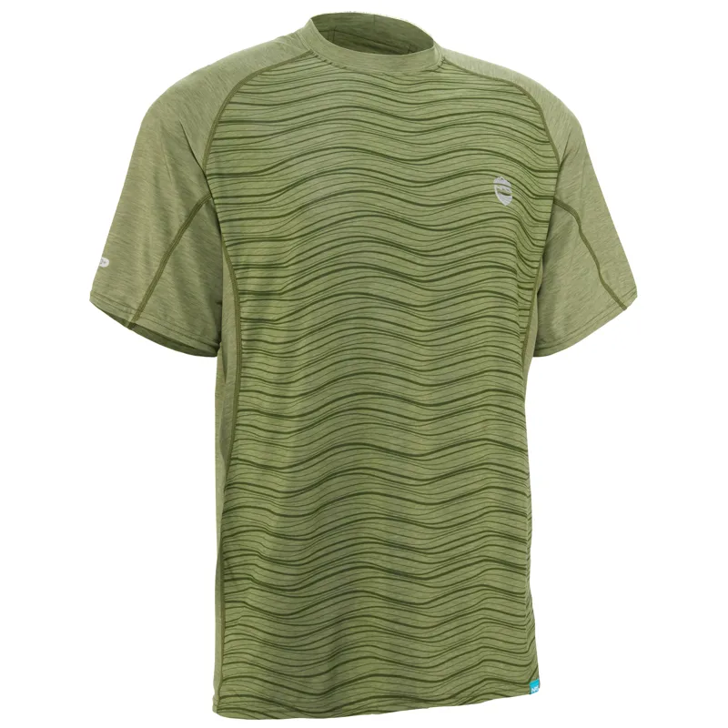 NRS H2Core Silkweight Mens Short Sleeve Shirt - Olive Green