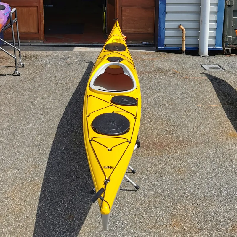 North Shore Voyager 17.2 Sea Kayak - Yellow - Cosmetic Second with Keel Strip-1