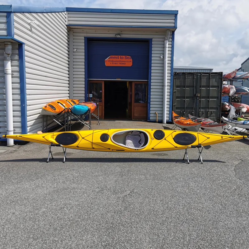 North Shore Voyager 17.2 Sea Kayak - Yellow - Cosmetic Second with Keel Strip