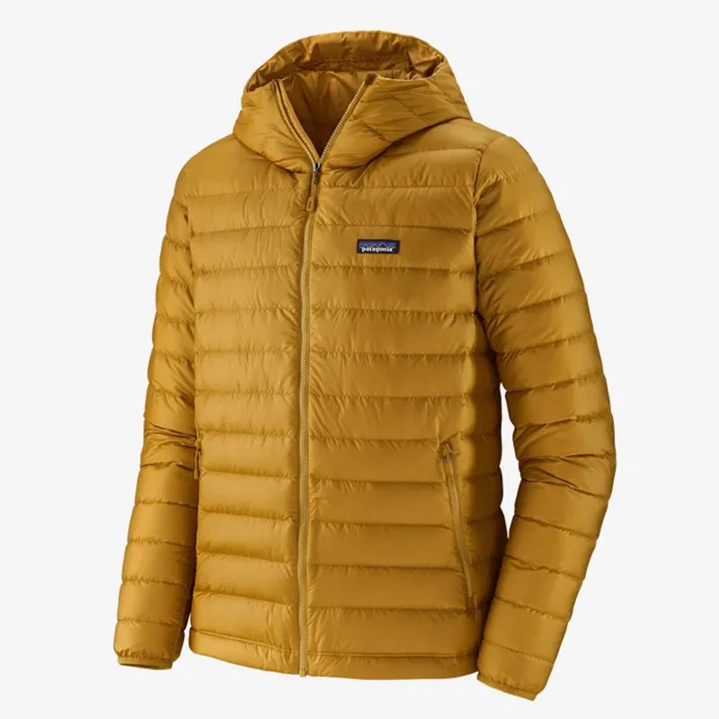 Patagonia Down Sweater Hoody Mens - Buckwheat Gold Large Down Insulated Jacket