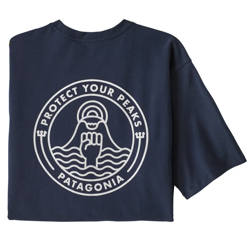 Patagonia Peak Protector Responsibili-Tee New Navy Blue Mens T-Shirt	