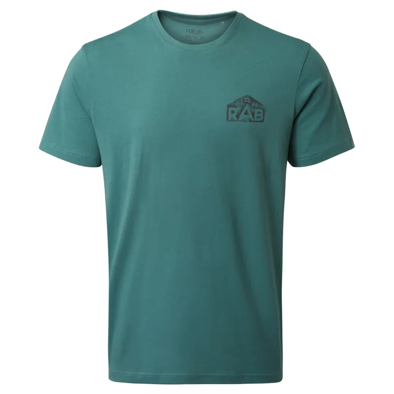 Rab Stance Hex Tee Mens - Bright Arctic Green Organic Cotton T-Shirt-1