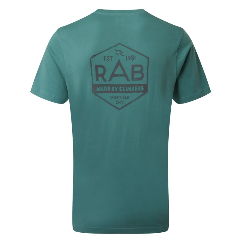 Rab Stance Hex Tee Mens - Bright Arctic Green Organic Cotton T-Shirt