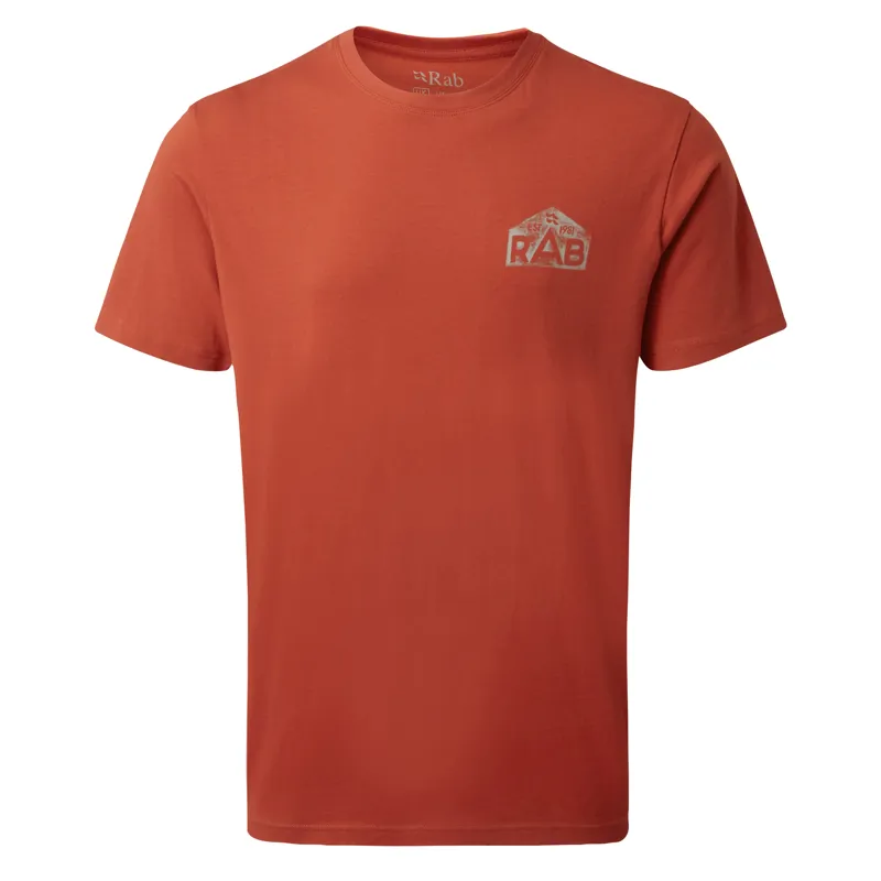 Rab Stance Hex Tee Mens - Red Clay Organic Cotton T-Shirt-1