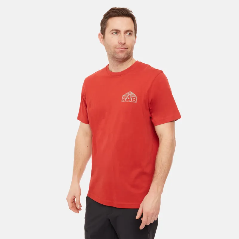 Rab Stance Hex Tee Mens - Red Clay Organic Cotton T-Shirt-2