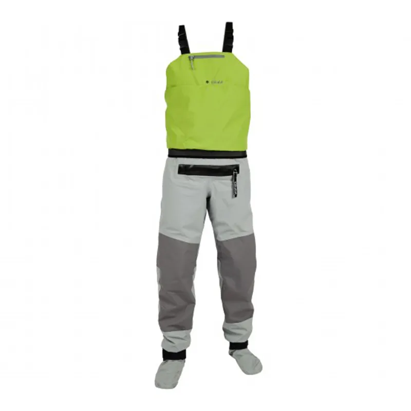 Kokatat Hydrus Whirlpool Bib Lichen with Relief Zip and Socks - Mens
