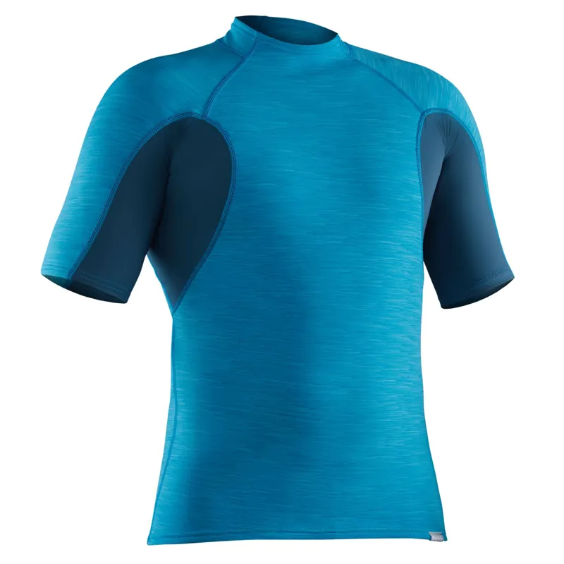 NRS Mens HydroSkin 0.5 Terraprene Short-Sleeve Shirt Blue