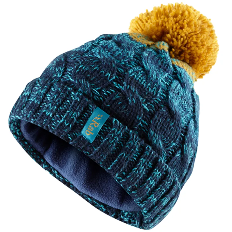 Rab Braid Beanie Womens - Ink Chunky Knit Bobble Hat