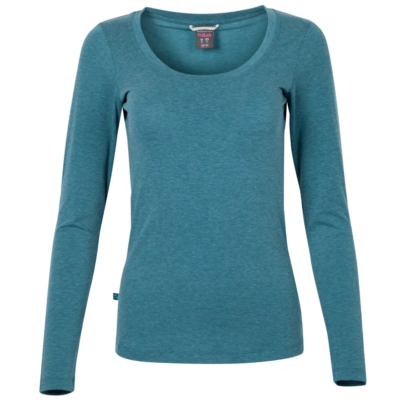 Rab Crimp LS Tee Womens Blue Monday Long Sleeve Tee