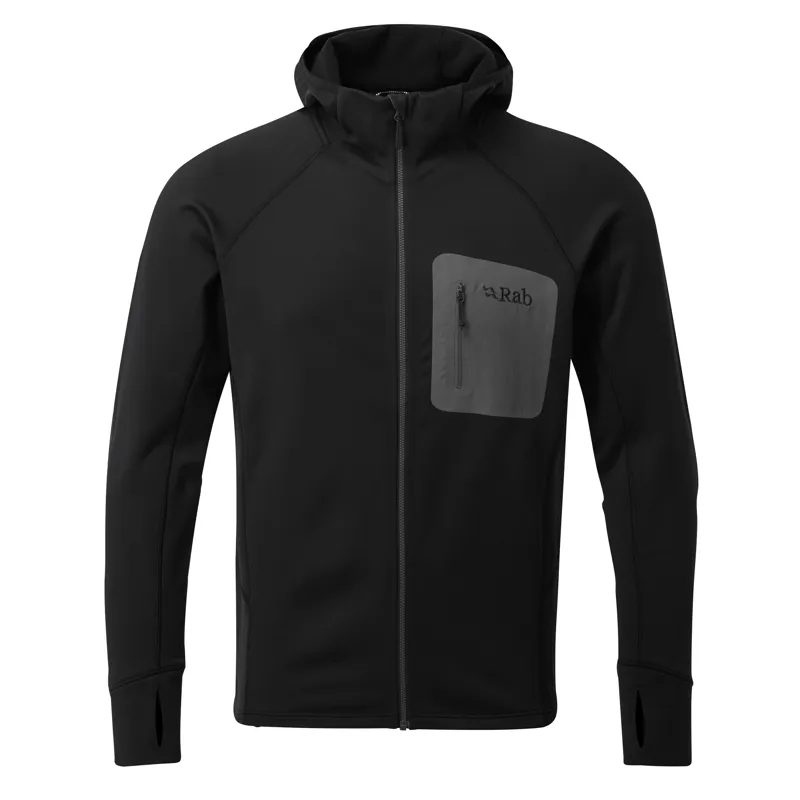 Rab Superflux Hoody - Black Mens Midweight Fleece