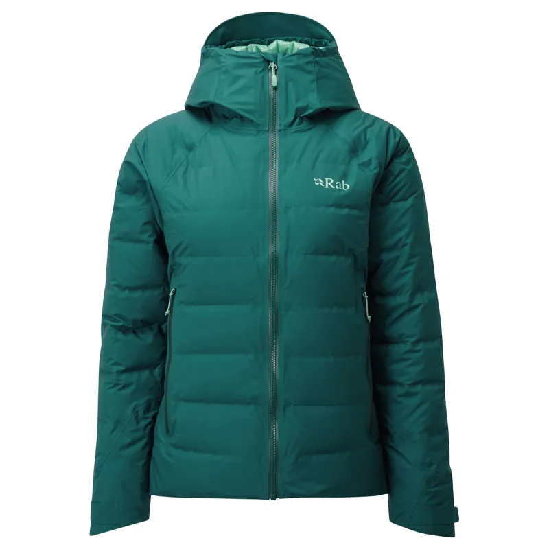 Rab Valiance Jacket Womens Atlantis Down Insulated Waterproof Jacket