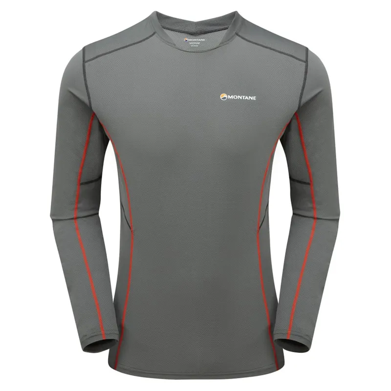 Montane Razor Long Sleeve Mens Trail Running Shirt Shadow Grey