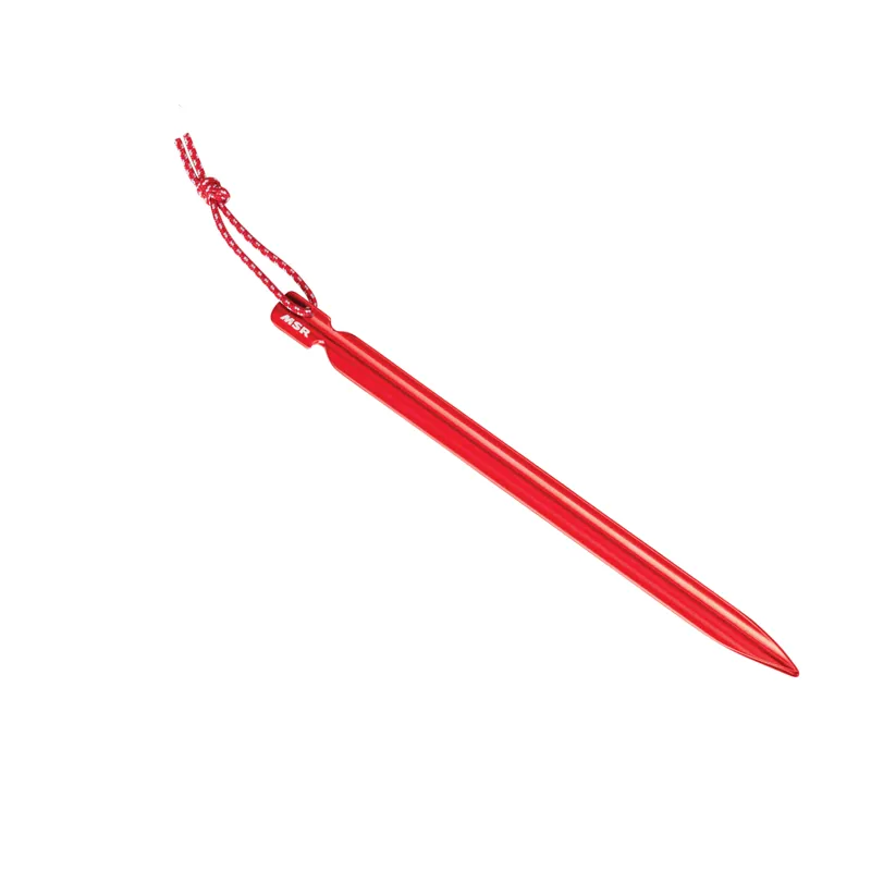 MSR Mini-Groundhog Stake - Single Lightweight Tent Peg Red