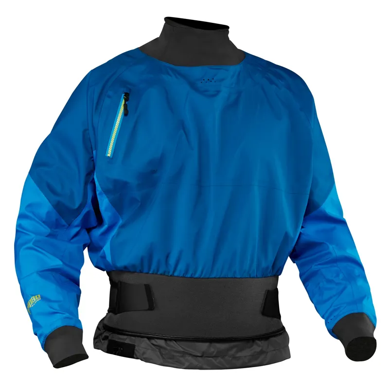 NRS Flux Dry Top Mens Whitewater Kayak Cag - Deep Blue