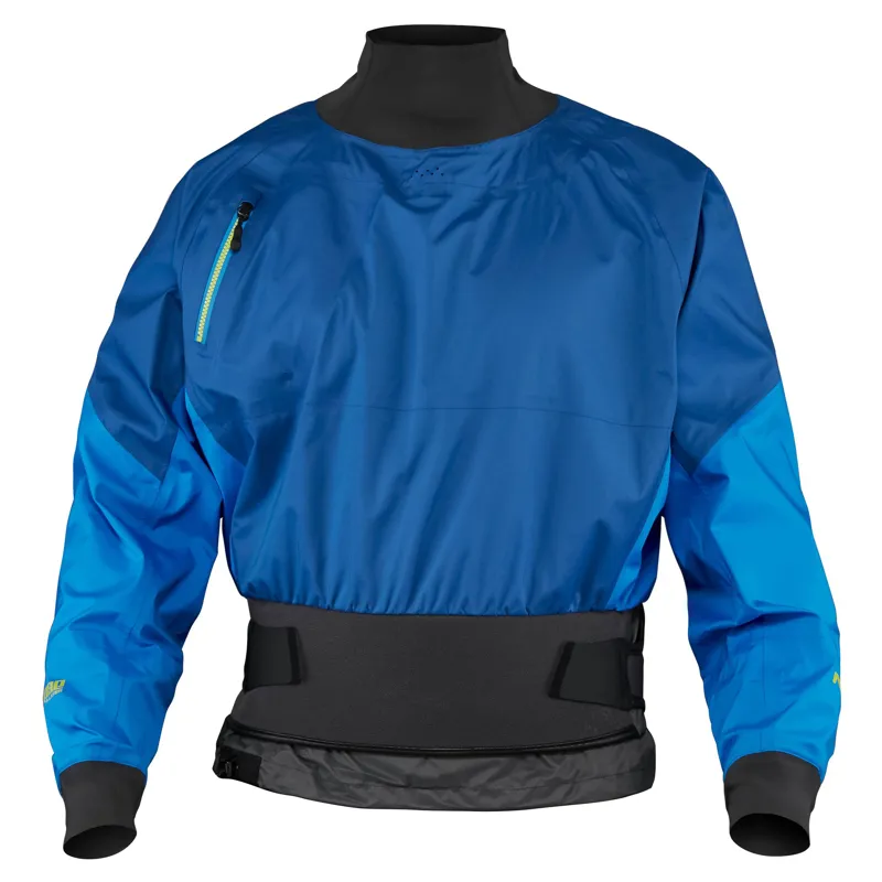 NRS Flux Dry Top Mens Whitewater Kayak Cag - Deep Blue-2