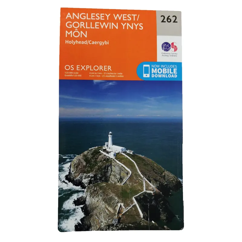 OS Explorer 262 Anglesey West 1:25000 Map