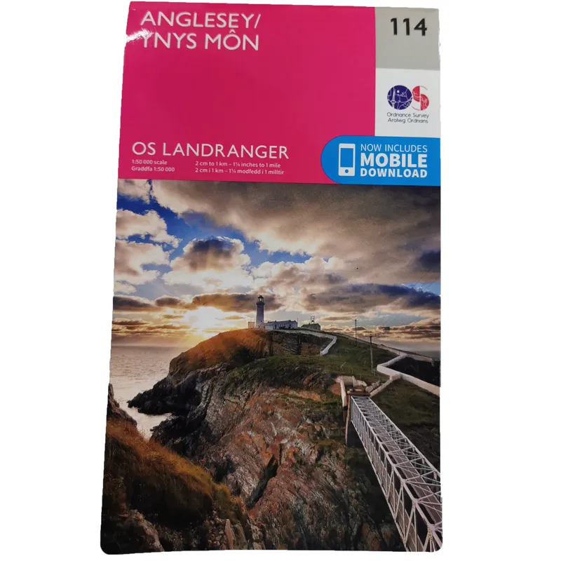 OS Landranger 114 - Anglesey 1:50000 Map