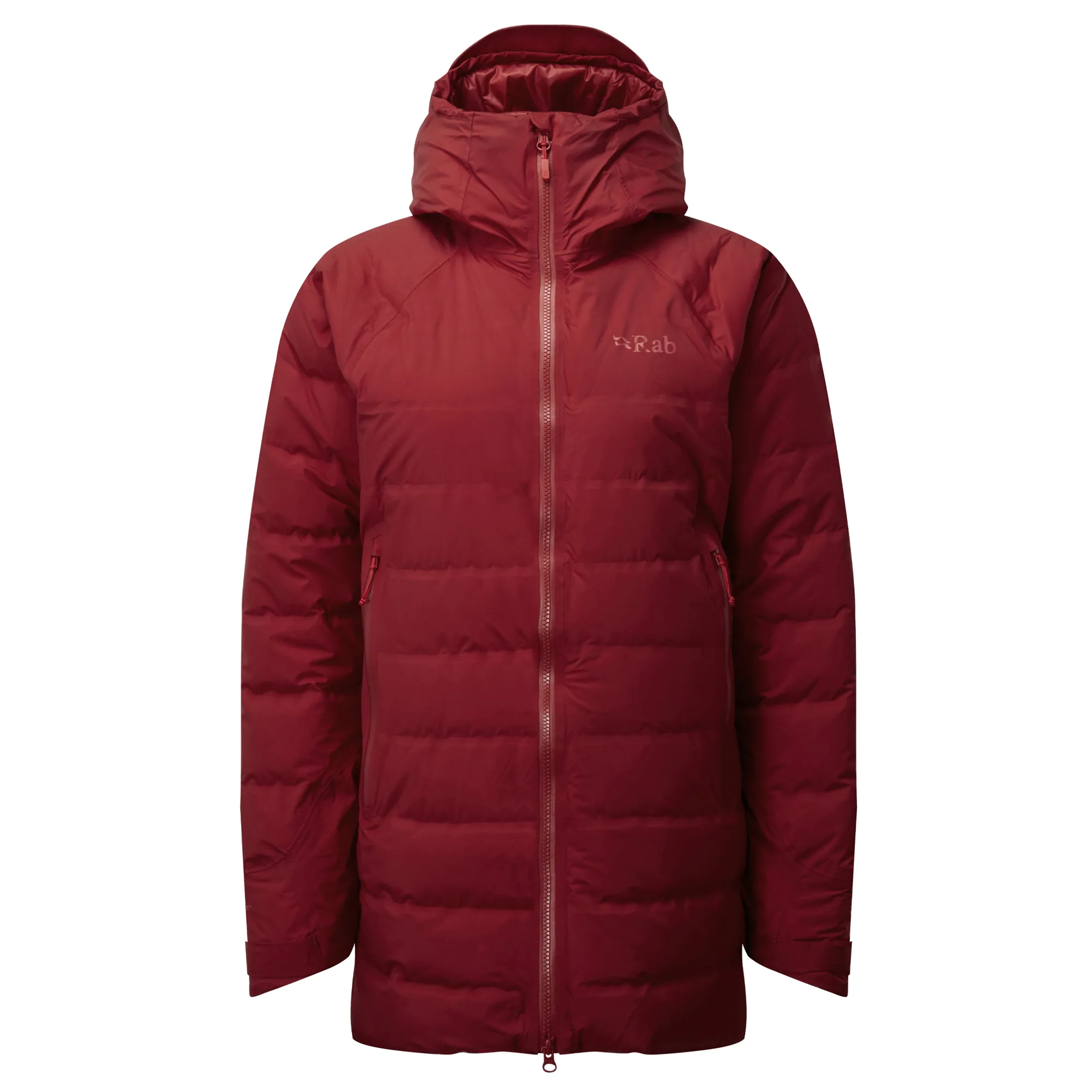Rab Valiance Parka Womens Crimson Hardshell Down Filled Jacket