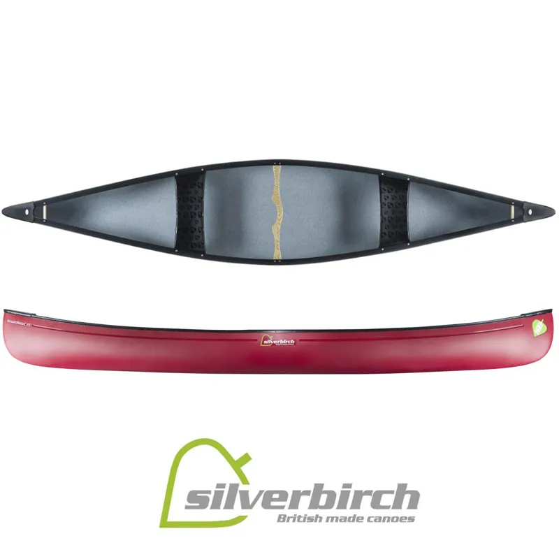 Silverbirch Broadland 15 Canoe - Duracore Cherry Red