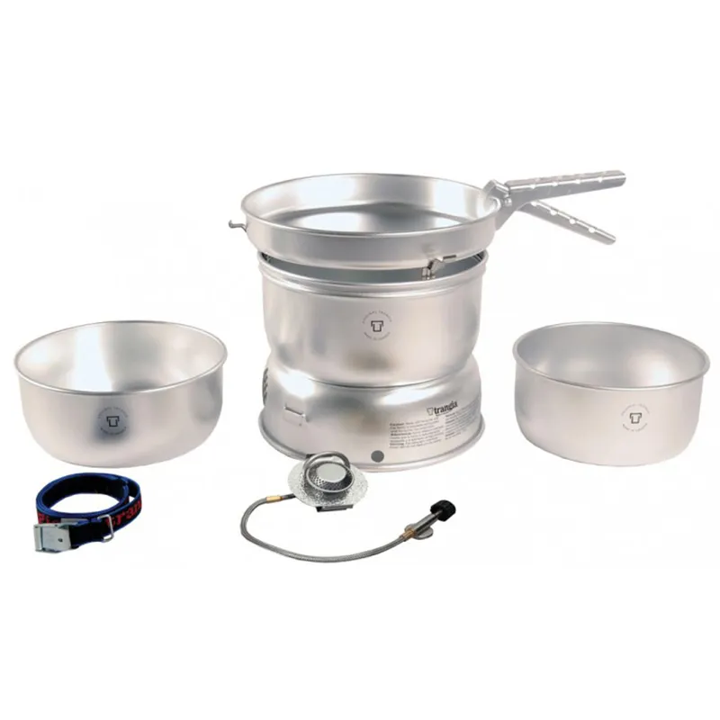 Trangia 25-1 Cookset with Gas Burner & Lightweight Aluminium Pans 25-1UL/GB