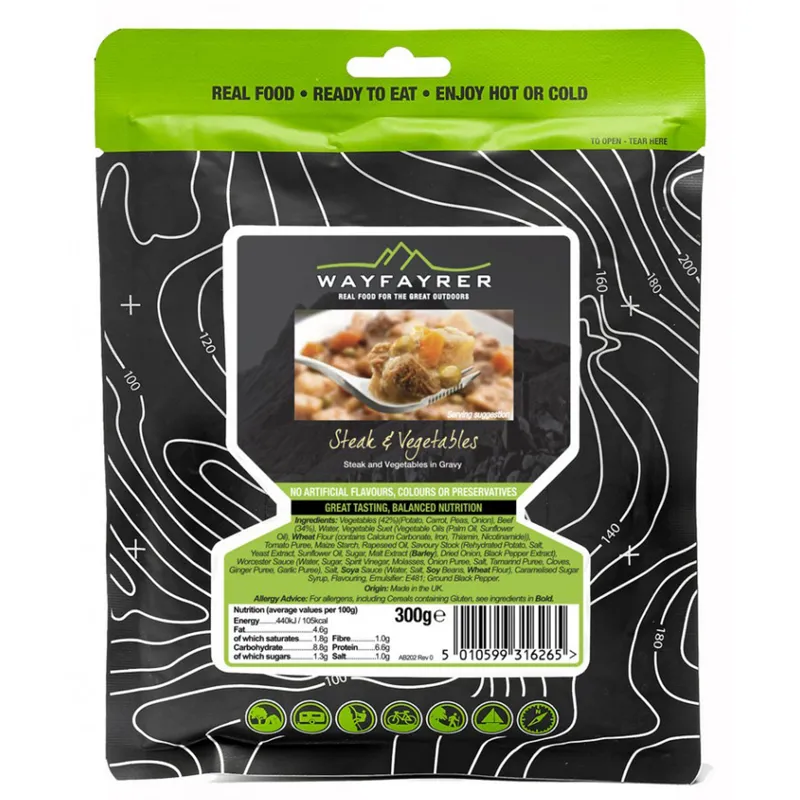 Wayfayrer MRE - Steak  and  Vegetables
